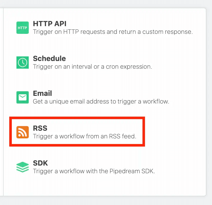 RSS source